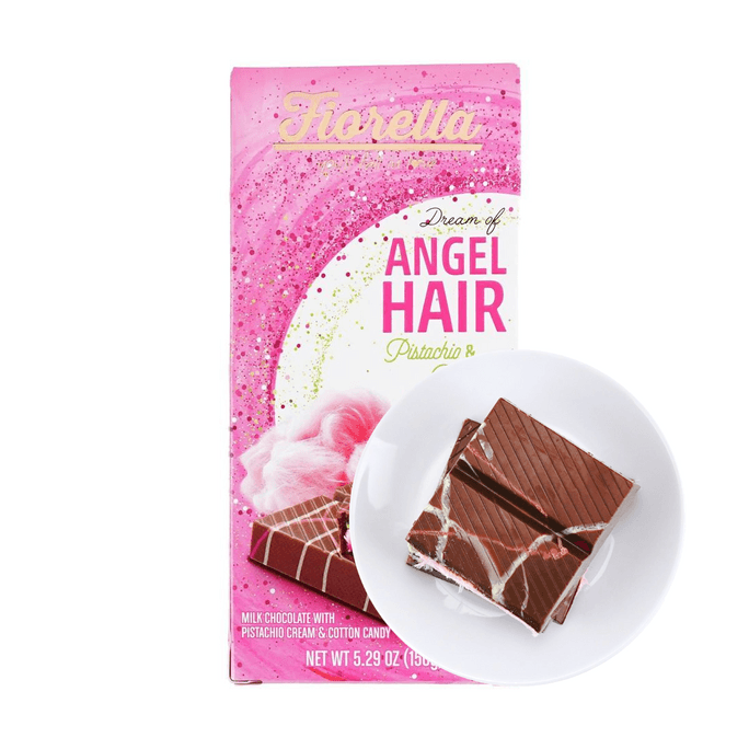エンジェルヘア ミルクチョコレート ピスタチオクリーム＆コットンキャンディ入り 5.29オンス【TikTokで話題沸騰中】【ドバイチョコレート】