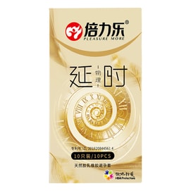 Pleasure More Condom with Physical Delay and Thickening Smooth Surface 10 Pieces 1 Box