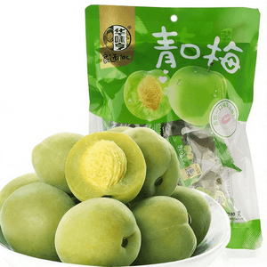 Hua Wei Heng Crispy Green Plums Qingtou Plums 1 bag 120g Preserved Plums Candied Fruit Sour Plums Crispy Green Plums Appetising Snack
