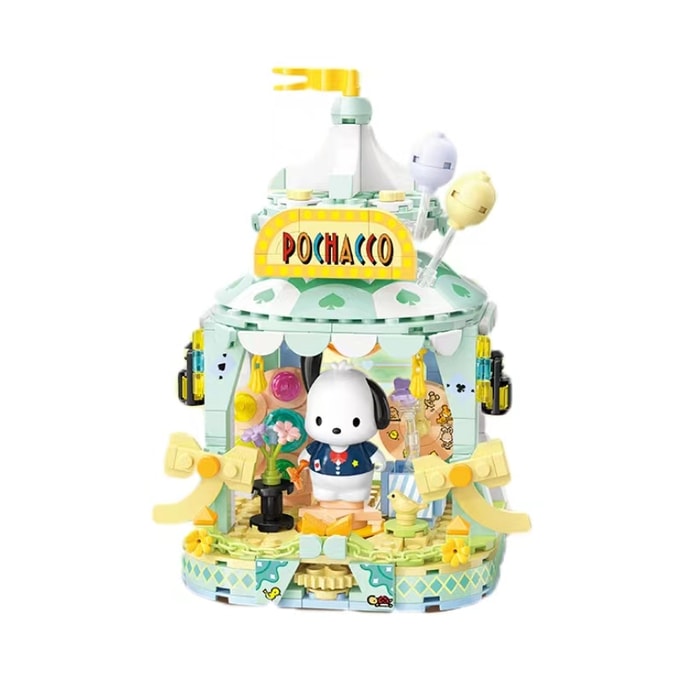 Sanrio Lego Building Blocks Colorful Amusement Park Birthday Gift-Pochacco 1Pc