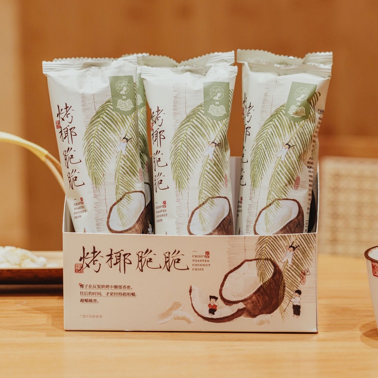 【 Official Store】Baked Coconut Chips, 1.06oz*5, 5 Pack 5