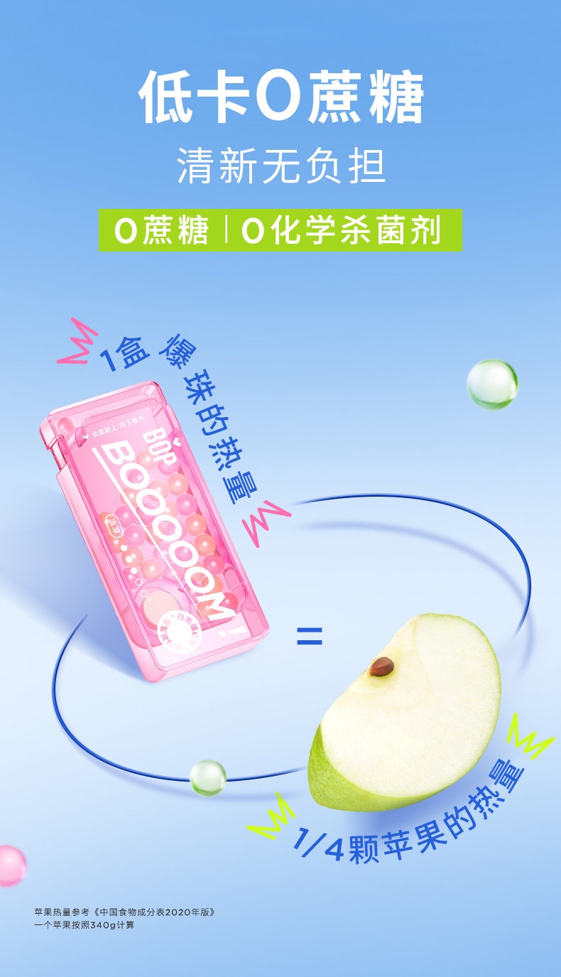 BOP Oral Care 口香爆珠清新口气糖丸接吻神器    西瓜蜜瓜30粒