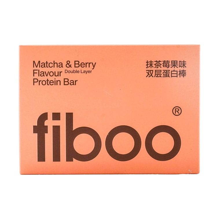 FIBOO 高蛋白雙層蛋白棒 飽足點心抗餓神器 5個入*2 抹茶莓果味 100kcal/根 低卡 代餐 【超值裝】 5