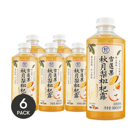 盒马 匠心慢熬雪莲果秋月梨枇杷露 养生植物饮料 900ml *6【6份超值装】【配料干净】【清热降火 润肺生津】【清甜甘润 清新爽口】