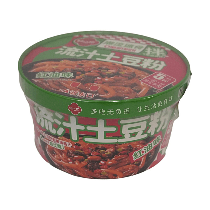 인스턴트 감자 국수 레드 오일 맛 소시 & 스파이시 컵 9.56oz