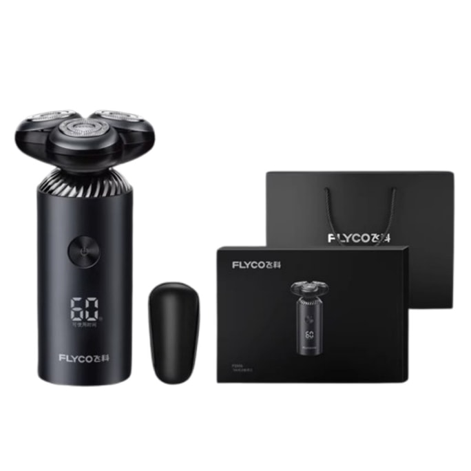 Smart Men's Electric Shaver with Fast Charging & Water Resistance - Perfect Gift for Boyfriends Midnight Black Single Unit Gift Box Packaging