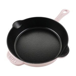 フランス製 STAUB 鋳鉄フライパン - 伝統的な深型フライパン ピオニーピンク 8.5インチ