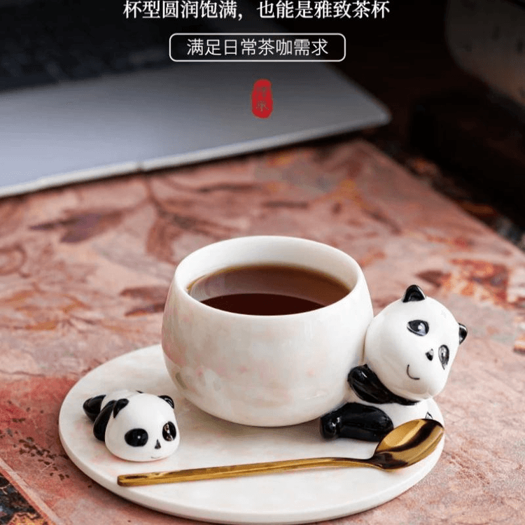 中国直送】一品前堂パンダ柄セラミックマグカップ、高級オーナーズマグ