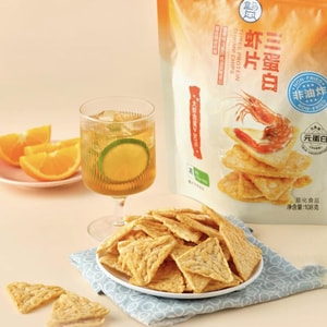 盒马 三蛋白虾片 108g【虾肉含量≥30%】【健康非油炸 高纤高蛋白】