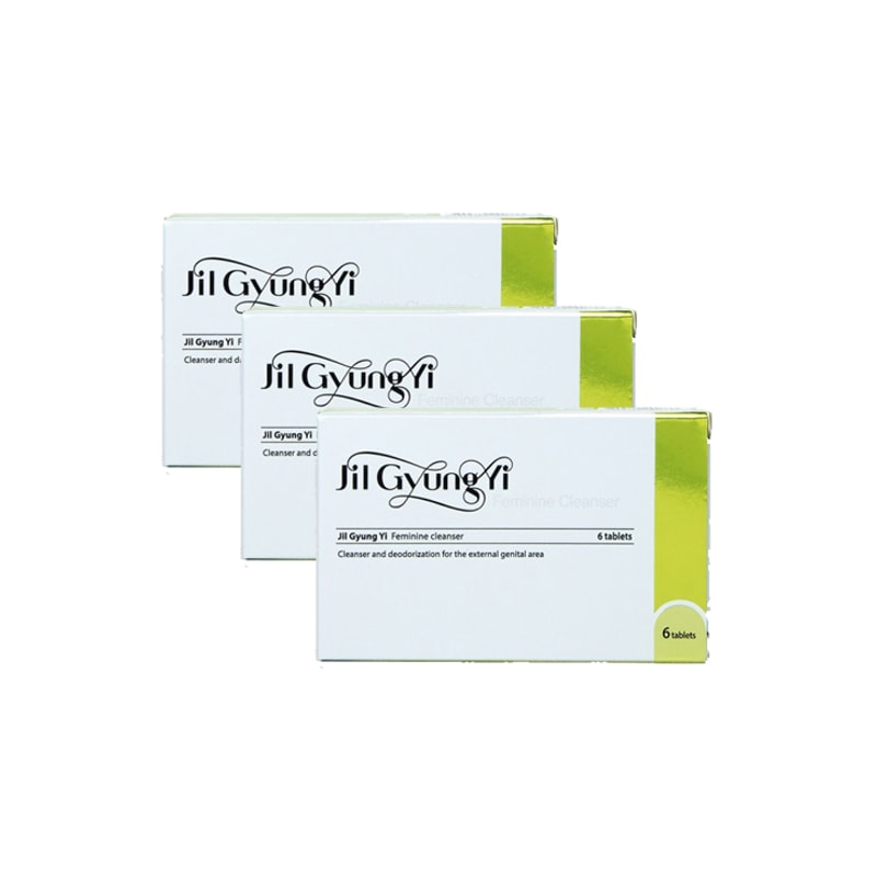 双11秒杀 韩国jilgyungyi 质更益天然女性护理片一个半月量6粒 3盒 6粒大礼包 亚米