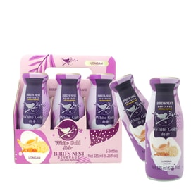 White Gold Bird’sNest Drink Longan 185mlx6