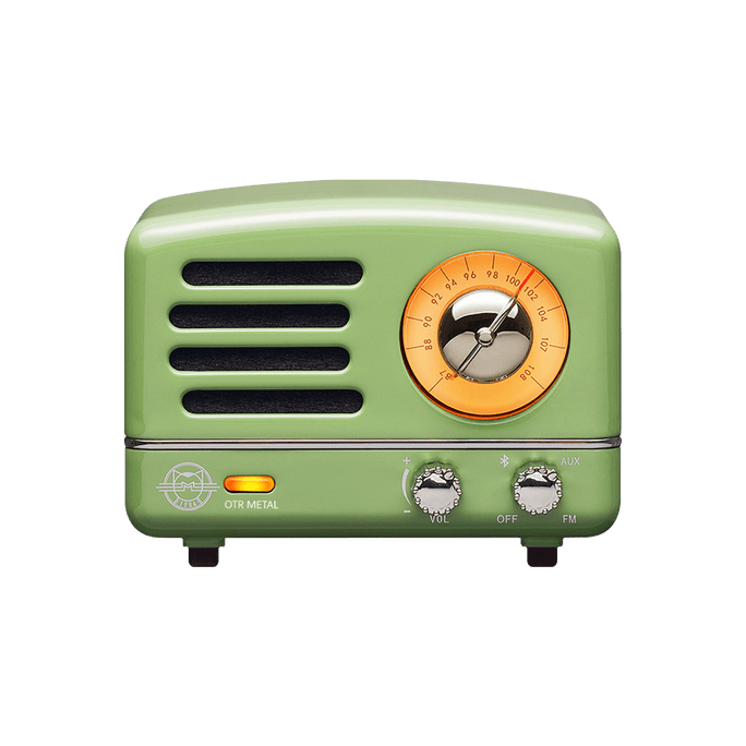 MUZEN猫王 音响小王子蓝牙音箱收音机便携式 家用音响小 小型复古设计 无线蓝牙 送礼甄选 绿色