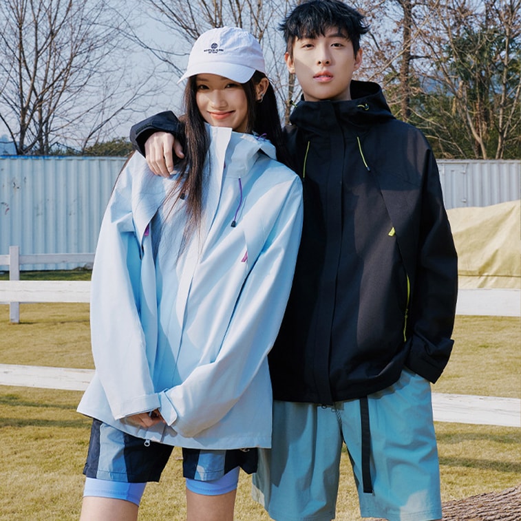 【中國直郵】 HSPM 健行登山連帽外套外套 保暖防風戶外外套男女款 黑色 XXL 1件 7
