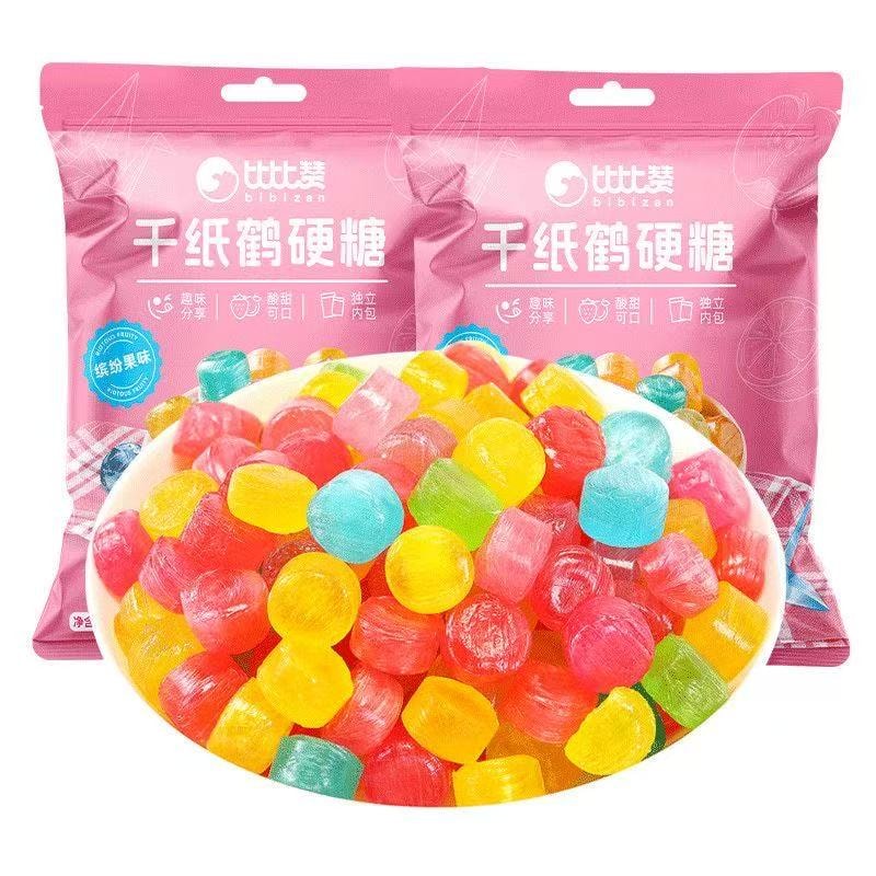 Bibi Zan 1000 Origami Cranes Fruit Hard Candy 500g*1 Bag Mini