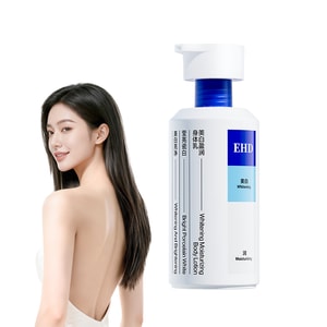 Niacinamide Brightening Body Lotion 300ml. Whitening certified. Brightens skin, reduces yellow & dark tones in 14 days. Deep moisture, 72-hour scent. For dry, flaky skin.