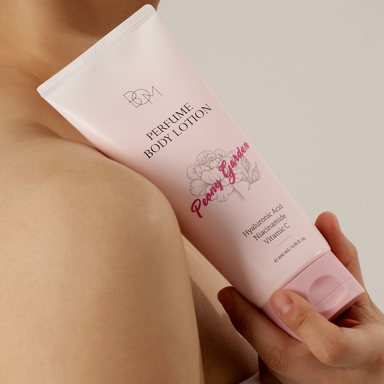 韓國 BOM 牡丹花園香氛身體乳美白提亮水潤保濕24小時留香 保濕提亮型 200ml 4