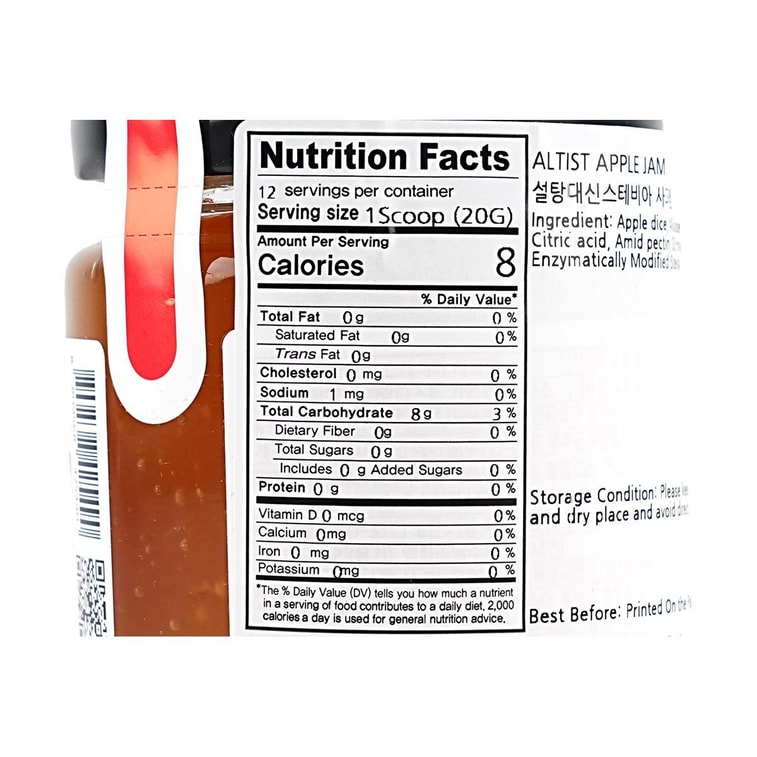 Stevia Apple Jam,0 Sugar Low Calories, 7.76 oz 3