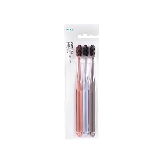 Massage Soft Bristle Toothbrush Clean Teeth Gums Tartar Cleaning Brush Oral Care