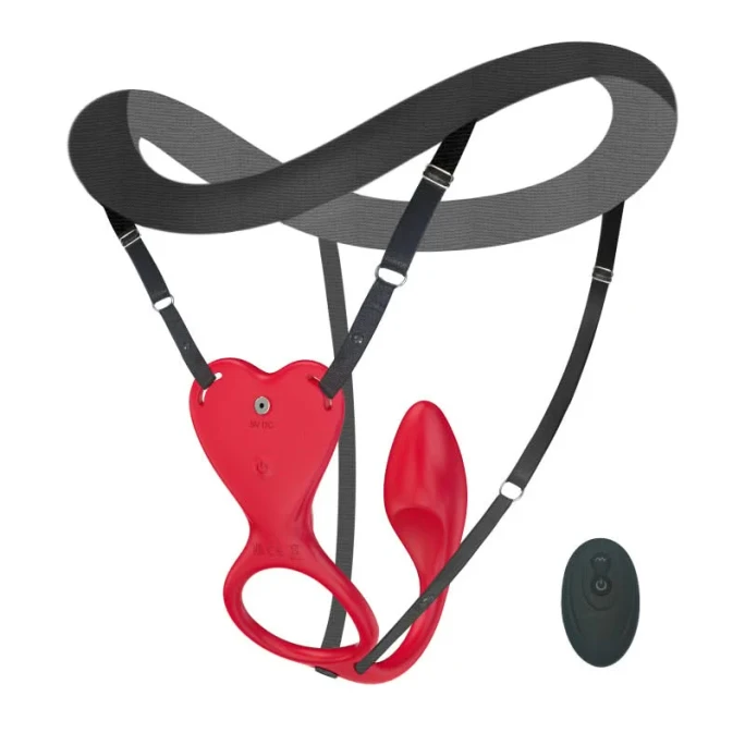 Wearable Couples  Vibrator Red Black Remote 9 intensity patterns