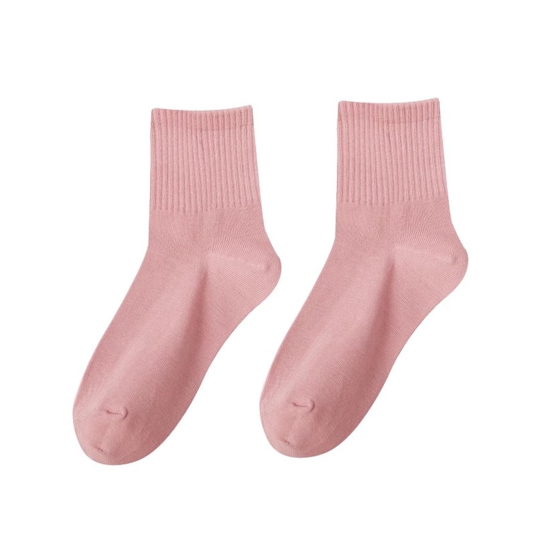 尚官 一次性襪子 莫蘭迪色女士中筒 5雙 高彈透氣 柔軟舒適 冬季免洗 5