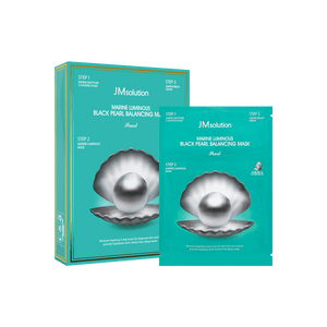 韓國JM SOLUTION肌司研 海洋水光珍珠三步曲 黑珍珠平衡面膜 清潔平衡 美白補水 煥亮祛黃 10片入