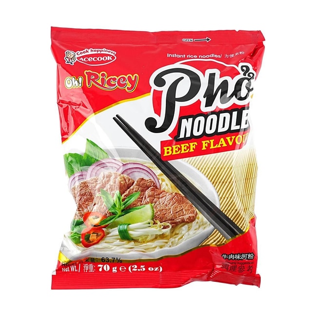 Oh! Ricey Pho Bo Soup Instant Rice Noodles, Beef Flavor , 2.5 oz