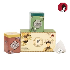 茶颜悦色 同心瓶 茶叶 2罐/套 16小包 32g 红茶、茉莉绿茶, 茶叶茶包