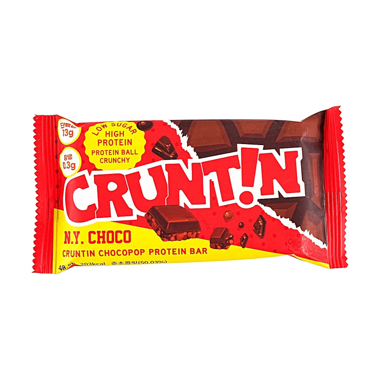 Cruntin Chocopop Protein Bar,N.Y Choco, 1.71 oz【Low Sugar High Protein】【Olive Young Top-rated】 3