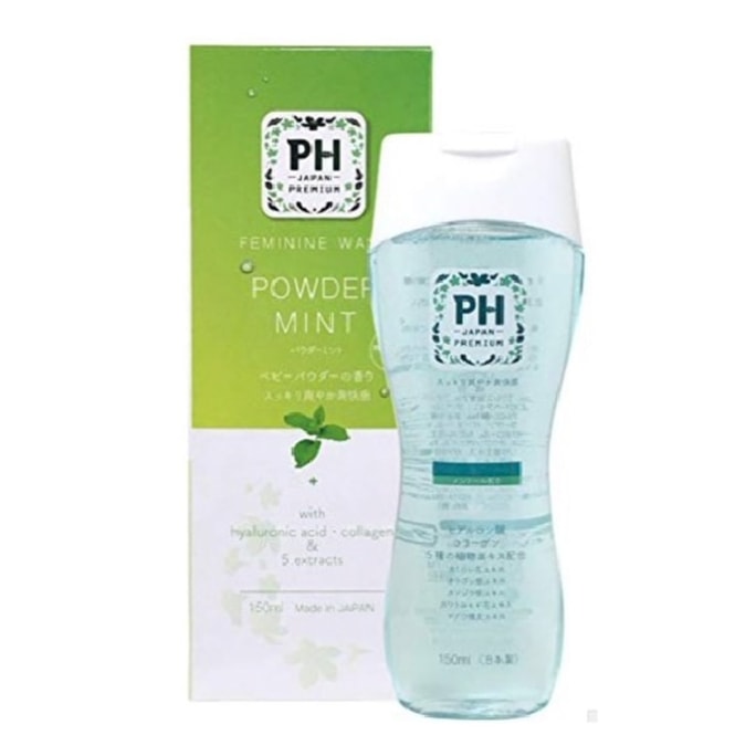 PH JAPAN PREMIUM Soin intime Poudre Menthe 5,07 oz Rafraîchissant pH équilibré