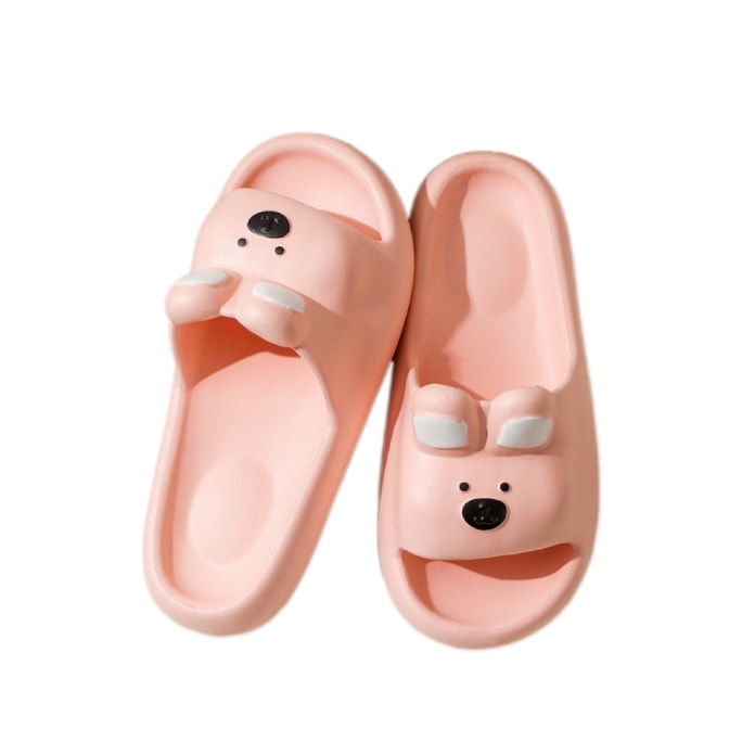 Color Cartoon Cute Slippers Summer Home-Pink 40-41 Size 1Pair