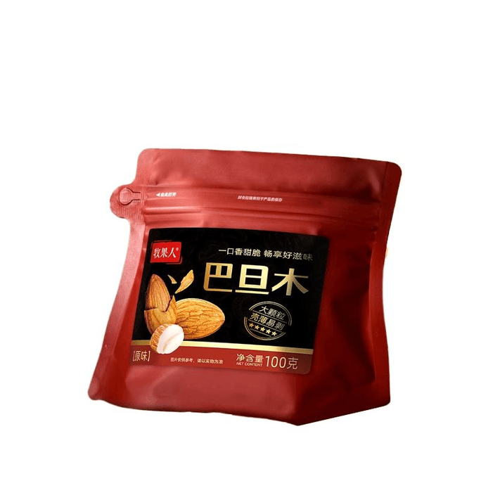 【中國直郵】牧果人奶香巴旦木帶殼鹽焗味乾果手剝堅果年貨100g*1袋