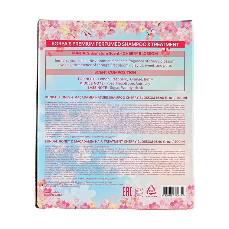 Cherry Blossom Edition Honey & Macadamia Shampoo, 16.9 fl oz + Treatment 16.9 fl oz 7