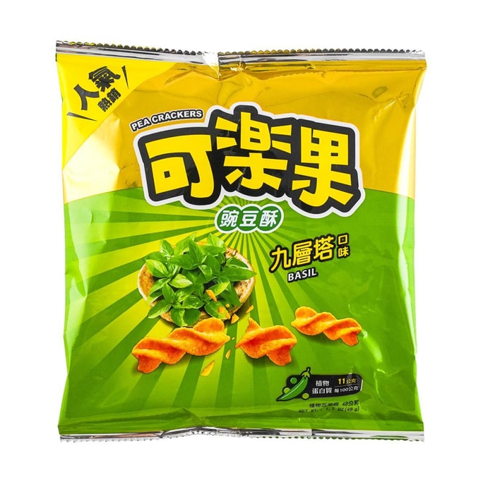 台湾联华食品 可乐果 豌豆脆 九层塔味 48g 阿妹代言