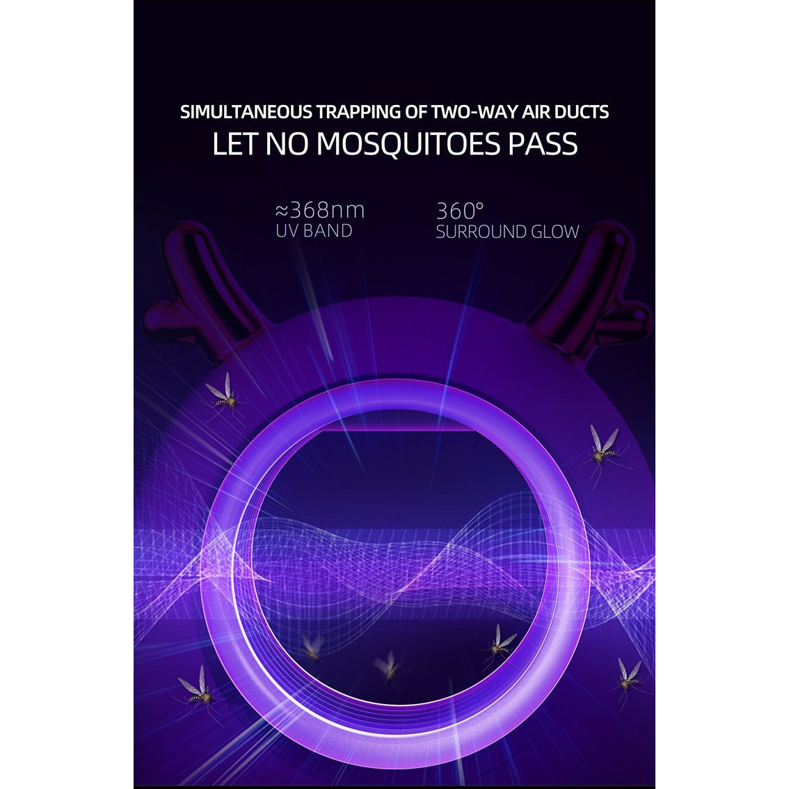 [對抗蚊子]MOSKY L260 USB滅蚊燈家用室內滅蟲驅蚊器防蚊子捕蚊神器嬰兒滅蟲燈(白色)