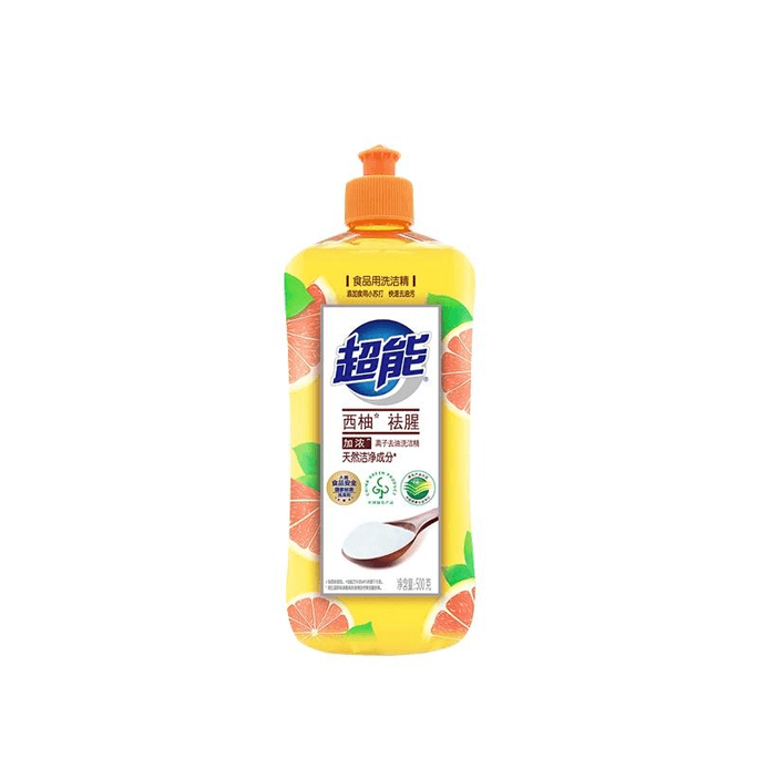 【中國直郵】超能西柚祛腥洗潔精家用實惠裝家用果蔬清潔劑 500g*1瓶裝