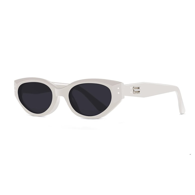 New retro cat eye sunglasses for men and women anti-ultraviolet driving sunglasses shallow tea frame tea piece 1 set