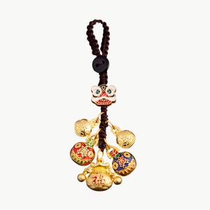 [중국에서 직접 우편 발송] HSPM 신 고대 부의 신 삼키는 금 짐승 열쇠 고리 펜던트 삼키는 금 짐승 [행운 주머니] F