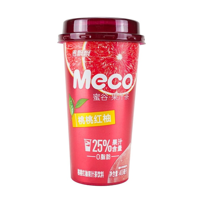 香飘飘 MECO 蜜谷果汁茶饮料 桃桃红柚味 400ml 