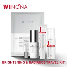 Brightening & Radiance Travel Kit【30ml Lotion+27g Mask+50ml Foam+5ml Essence+15ml Sunblock Milk】