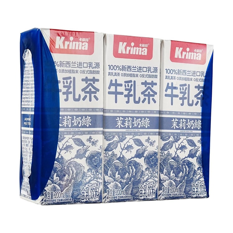 KRIIMA Jasmine Green Milk Tea, 6.76 fl oz*3 Pack【0 Non-Dairy