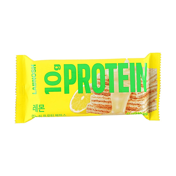 Protein Wafer Bar Lemon Flavor, 1.45 oz【0.35 oz High Protein】 【Low Calorie, Workout Supplement】
