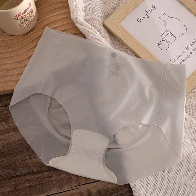 Women’s Seamless 3D Peach Butt Panties (3-Pack) Ice Silk Quick-Dry Breathable Underwear No-Roll Edges No Wedgie Design Butt-Lifting Hip Enhancing Panties Blue/White/Grey Size L 6