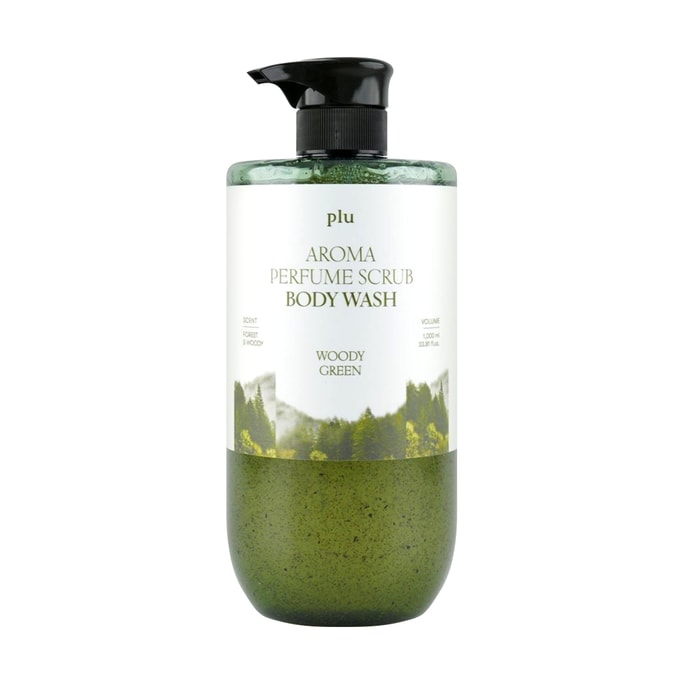 Aroma Perfume Scrub Body Wash 33.81 fl oz #Woody Green 