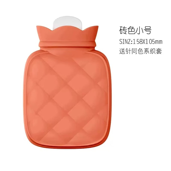 [중국 직송] 바이바오진쉬안 [겨울 필수품] 실리콘 보온병, 벽돌색(니트 커버 포함), 소형 350ml