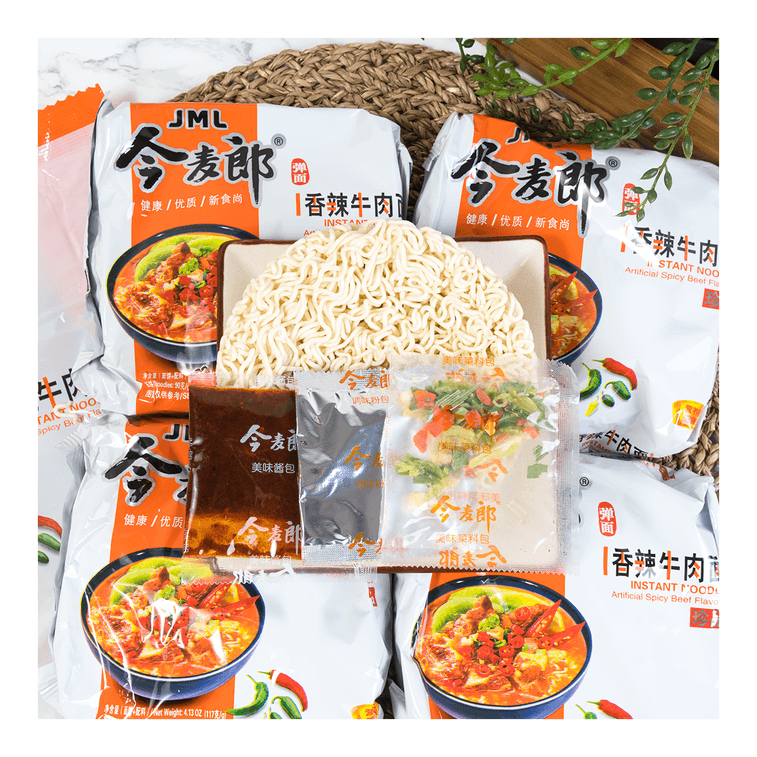 今麥郎 珍品系列泡麵 香辣牛肉口味 特惠裝 5包入 585g 4