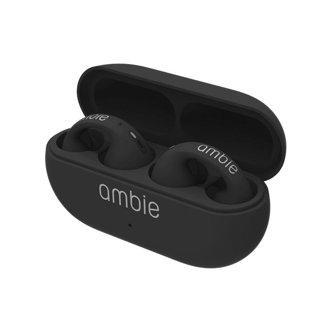 【品牌授权正规品】ambie||开放式无线蓝牙骨传导耳机 运动耳夹耳机 索尼音响||黑色【特殊商品单独发货】