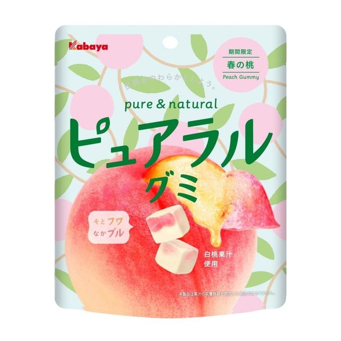 Japan Spring Limited Edition Spring Peach Japanese Domestic Fruit Juice Filled Soft Candy 58g.