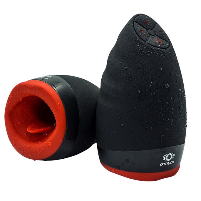 Male masturbation airplane cup mouth with tongue licking vibration heating tongue licking God deep throat with a black p