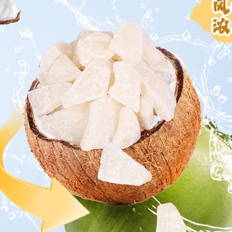 春光 ココナッツチップス ココナッツチャンク ココナッツフレーク 80g*1袋 海南特産 新鮮フルーツ 厚切り ココナッツ風味ドライフルーツ 蜜漬け 軽食 おやつ 4