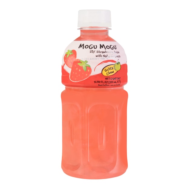 MOGU MOGU Strawberry Flavored Drink With Nata De COCO 320ml - Yamibuy.com